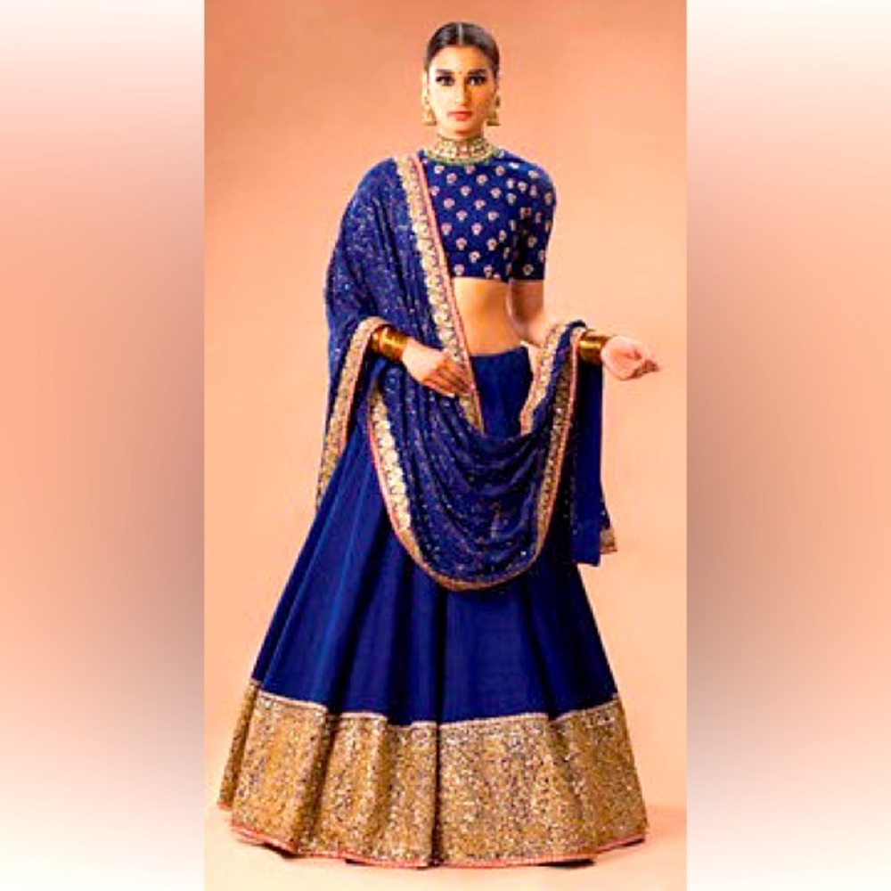 Sabyasachi Blue Bridal or Diwali Lehenga